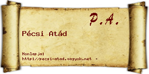 Pécsi Atád névjegykártya